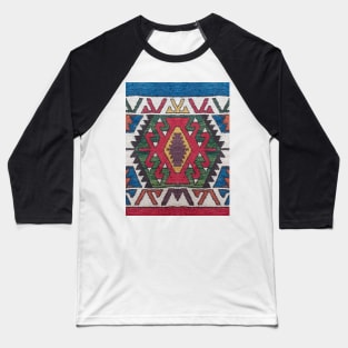 Turkish Kilim Textured Pattern Baseball T-Shirt